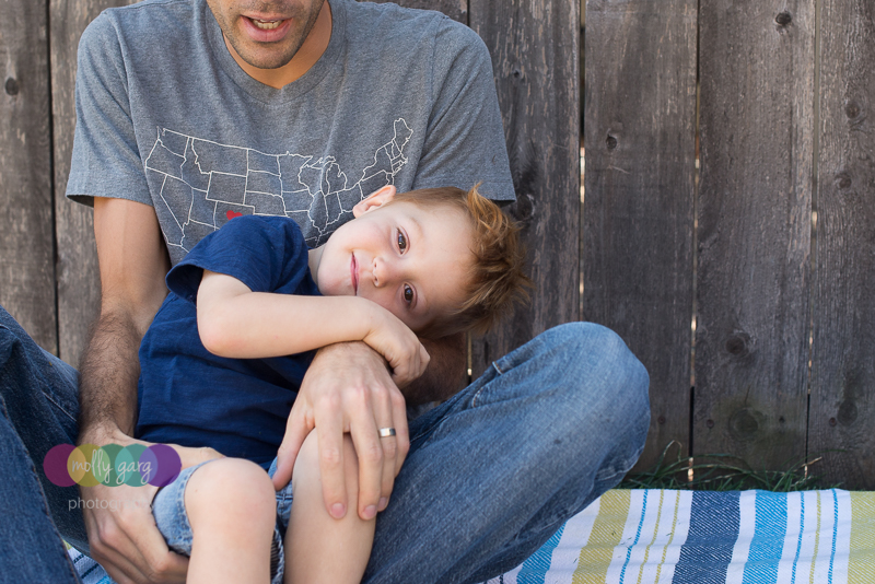 Photos of a small child with their dad